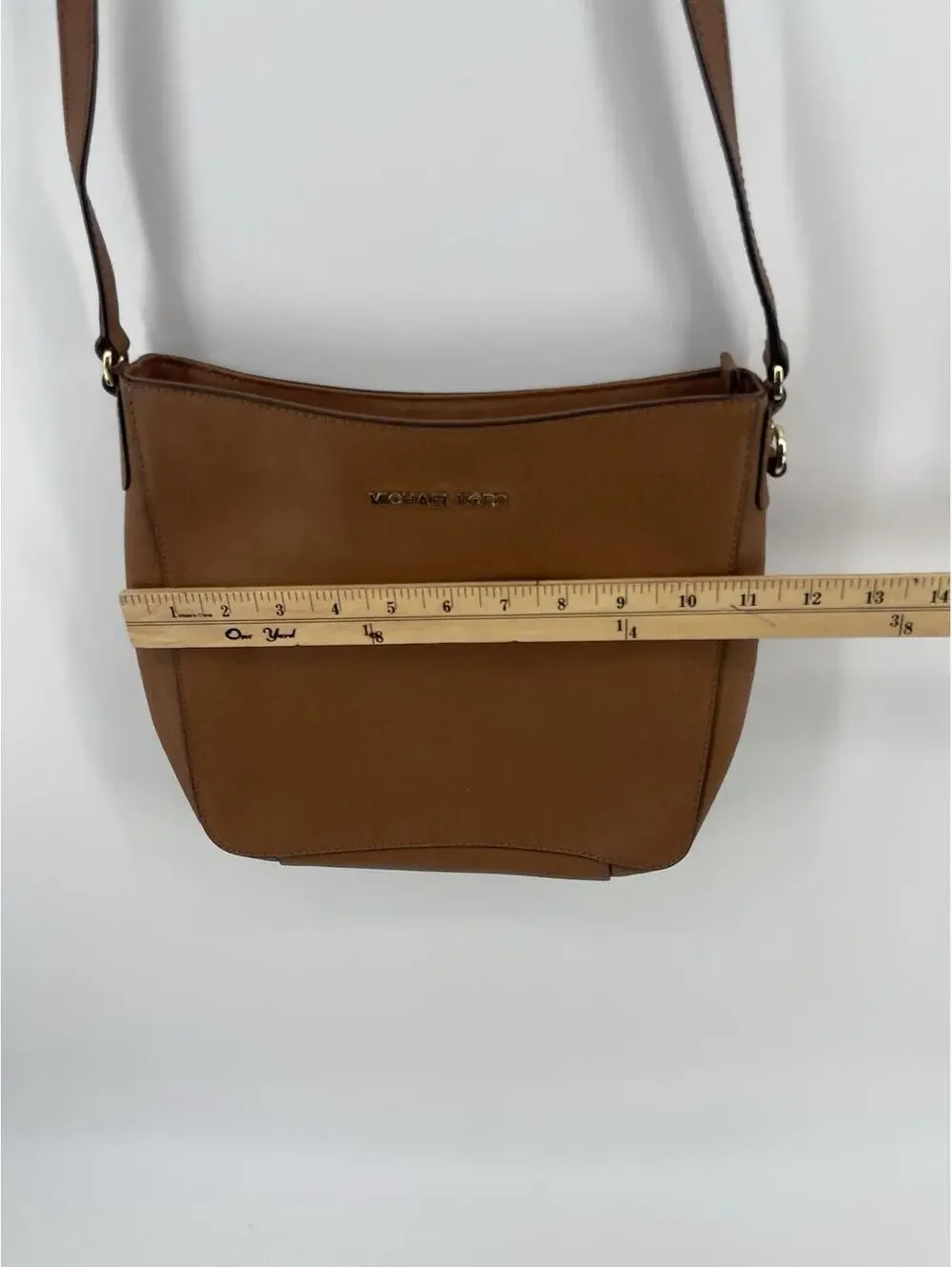 Michael Kors Bedford Luggage Brown Crossbody Bag Women’s Saffiano‎ Leather